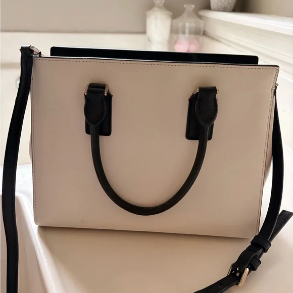 Kate Spade Black and Cream Cameron tote crossbody - Picture 3 of 4
